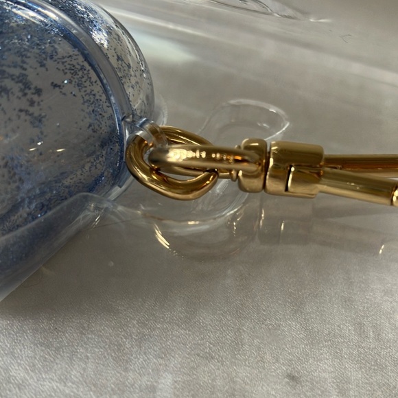 Kate Spade: Blue Glitter AirPods Case- Gen 3- Gold Tone - Picture 15 of 16